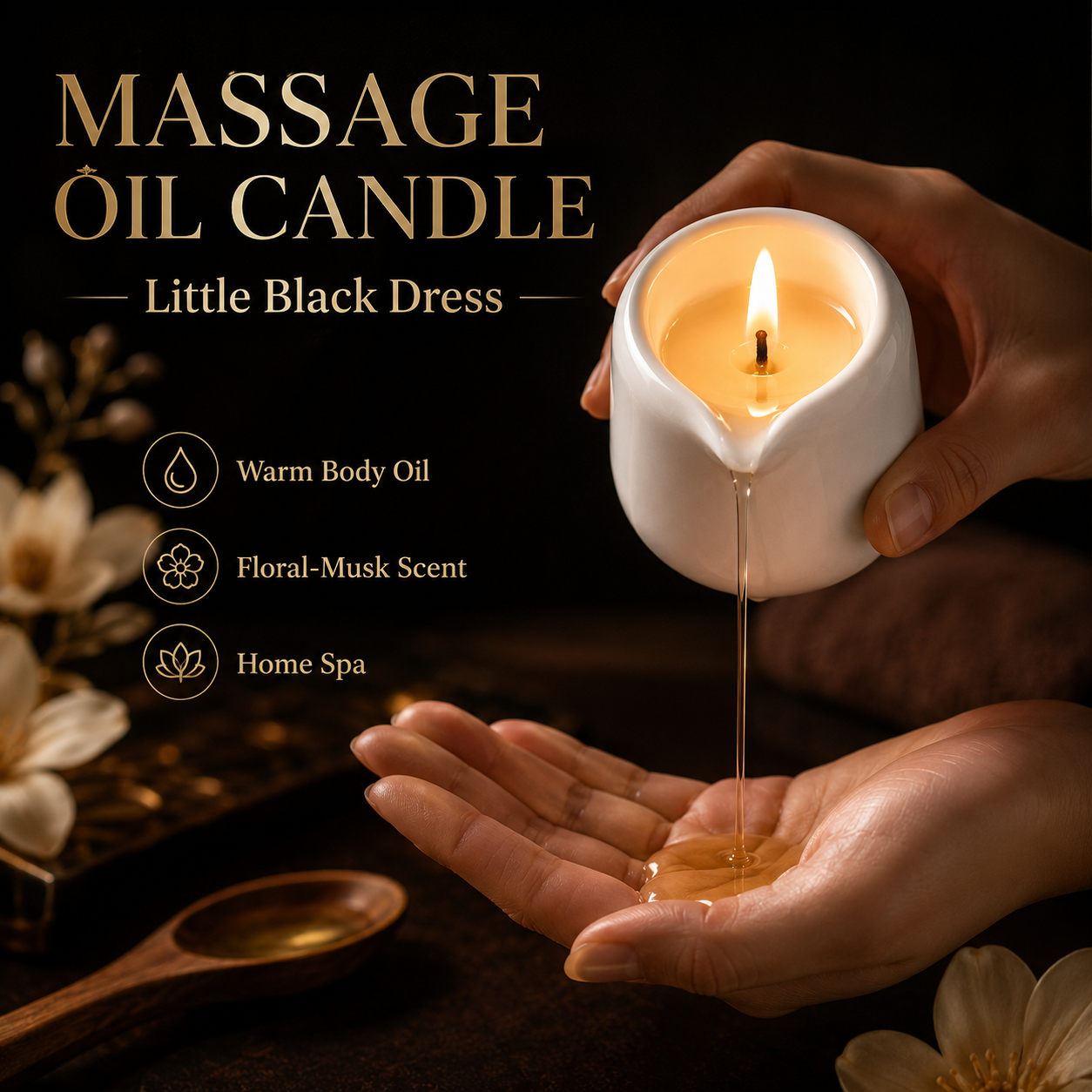 Ceramic Massage Oil Candle Lit - Massage Candle Melting บทวิจารณ์และราคา