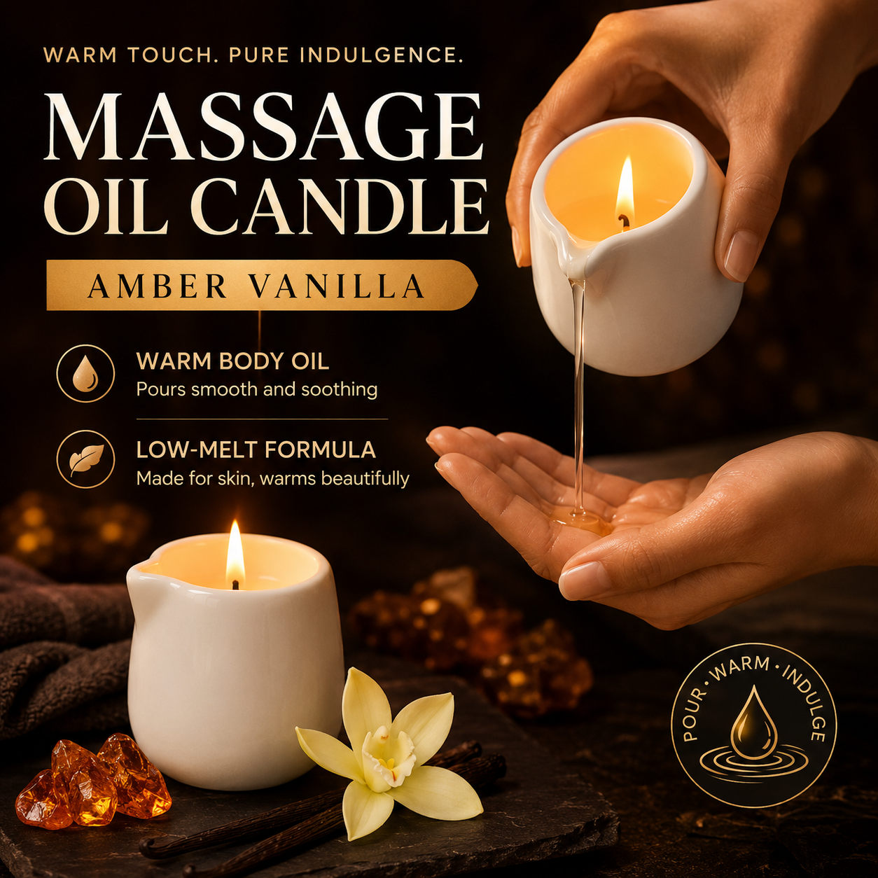 Ceramic Massage Oil Candle Amb - Massage Candle Melting บทวิจารณ์และราคา