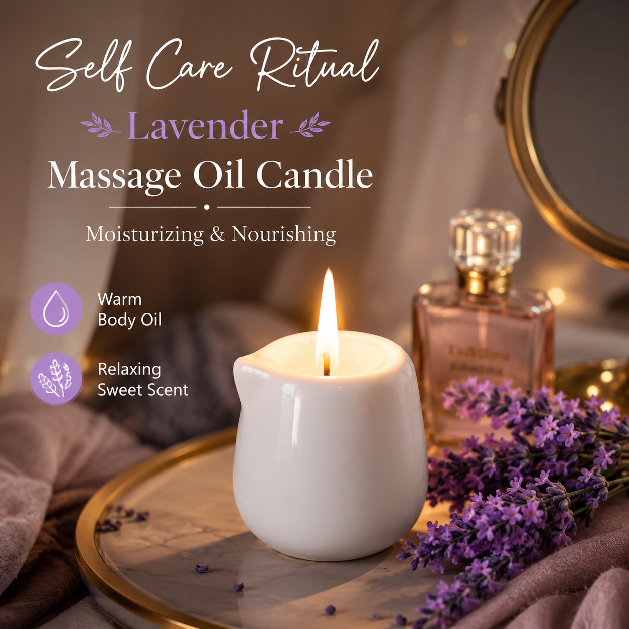 Ceramic Massage Oil Candle Lav - Massage Candle Melting บทวิจารณ์และราคา