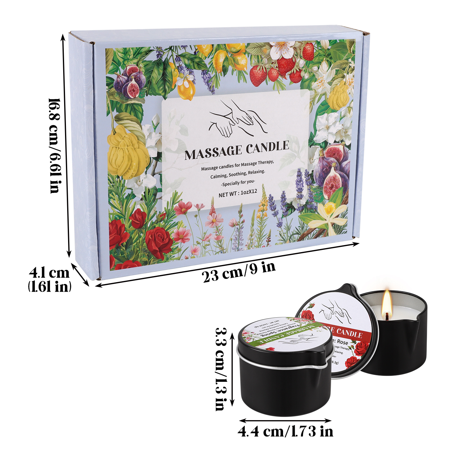 12 pieces of natural-scented o - Massage Candle Melting บทวิจารณ์และราคา
